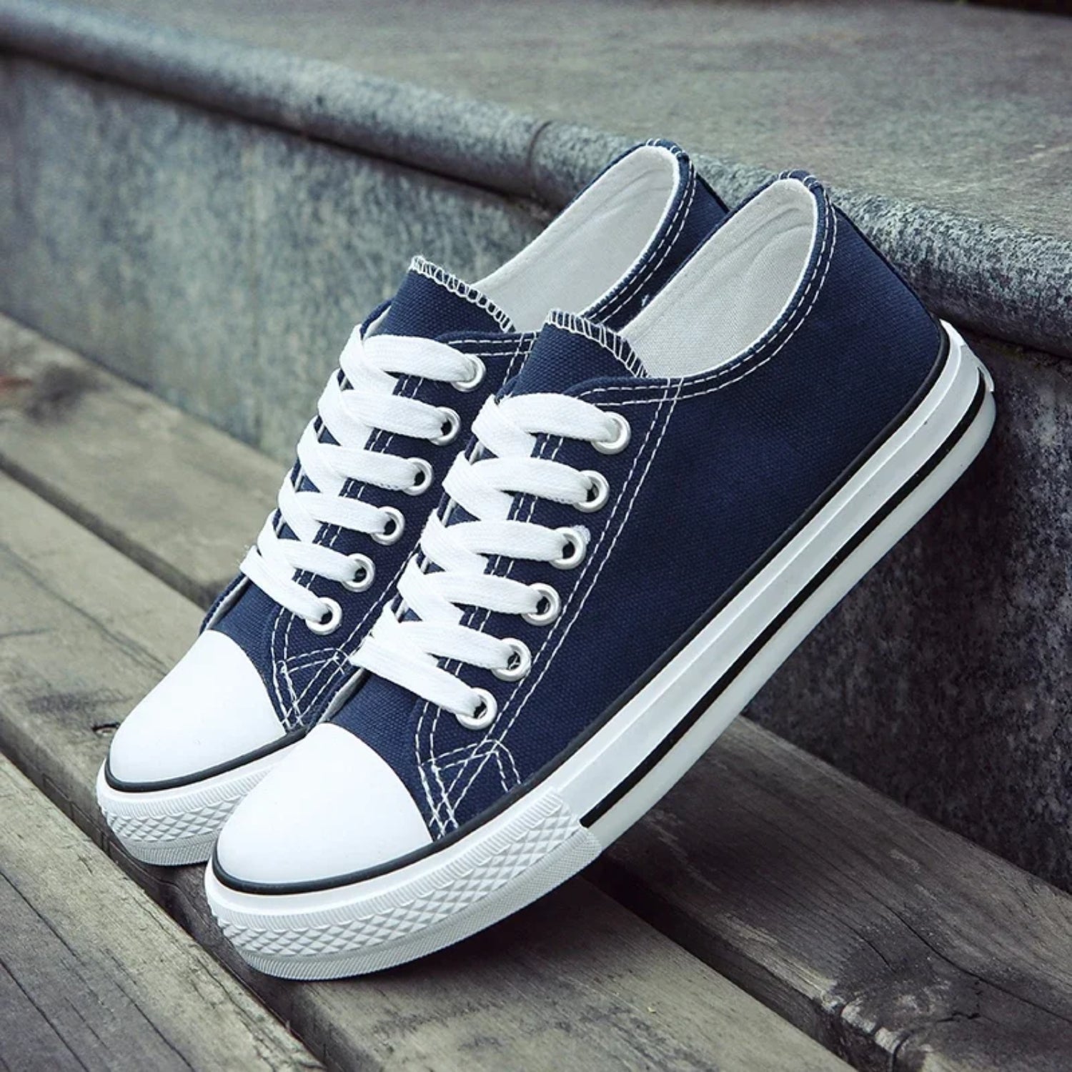 Variant image for Unisex Sneakers Två Toner Låg Axel Högkvalitetsläder-16