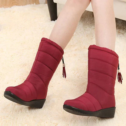 Dam Mittkalvstövlar Vattentåliga Syntetmaterial Komfortabel Innersula-5