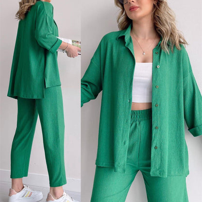 Snygga Byxor Dam Hög Midja Urban Polyester Ankellängd 4