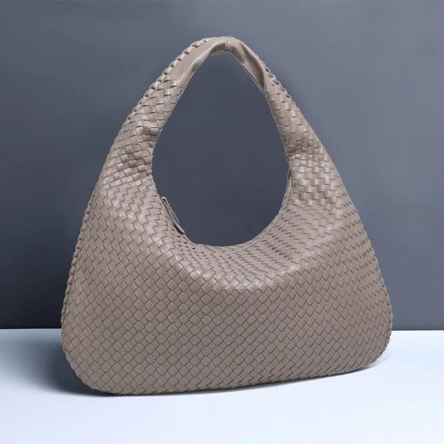 Dam Axelväska Flätad Design Hållbart Material 14