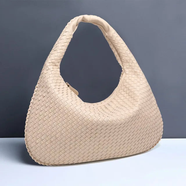 Dam Axelväska Flätad Design Hållbart Material 11