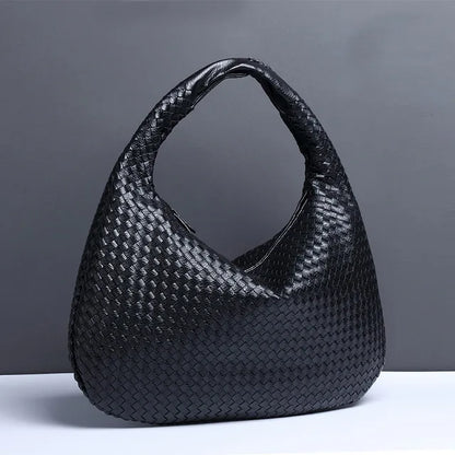 Dam Axelväska Flätad Design Hållbart Material 7