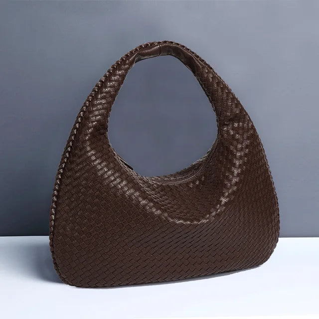 Dam Axelväska Flätad Design Hållbart Material 16