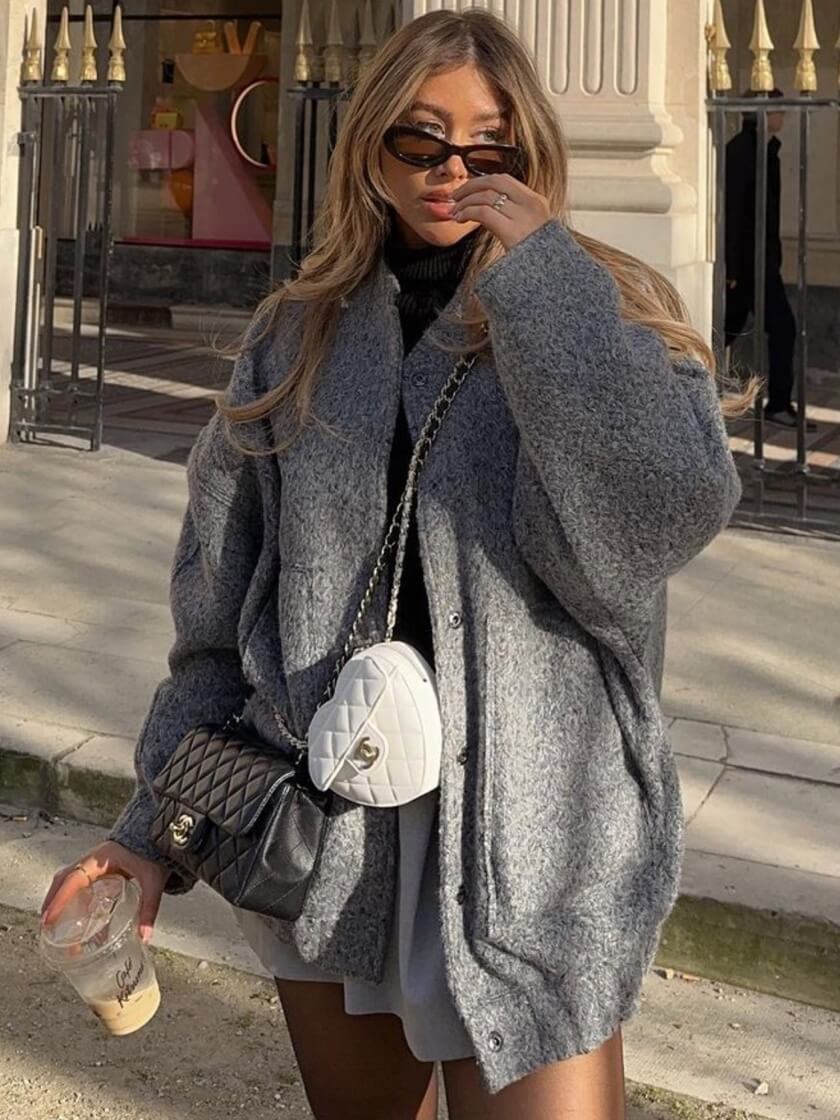 Variant image for Dam Öppen Jacka Avslappnad Mjukt Andningsbart Tyg-1