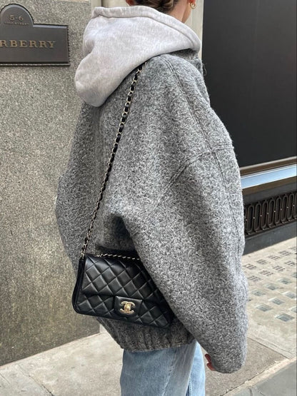 Dam Öppen Jacka Avslappnad Mjukt Andningsbart Tyg-3