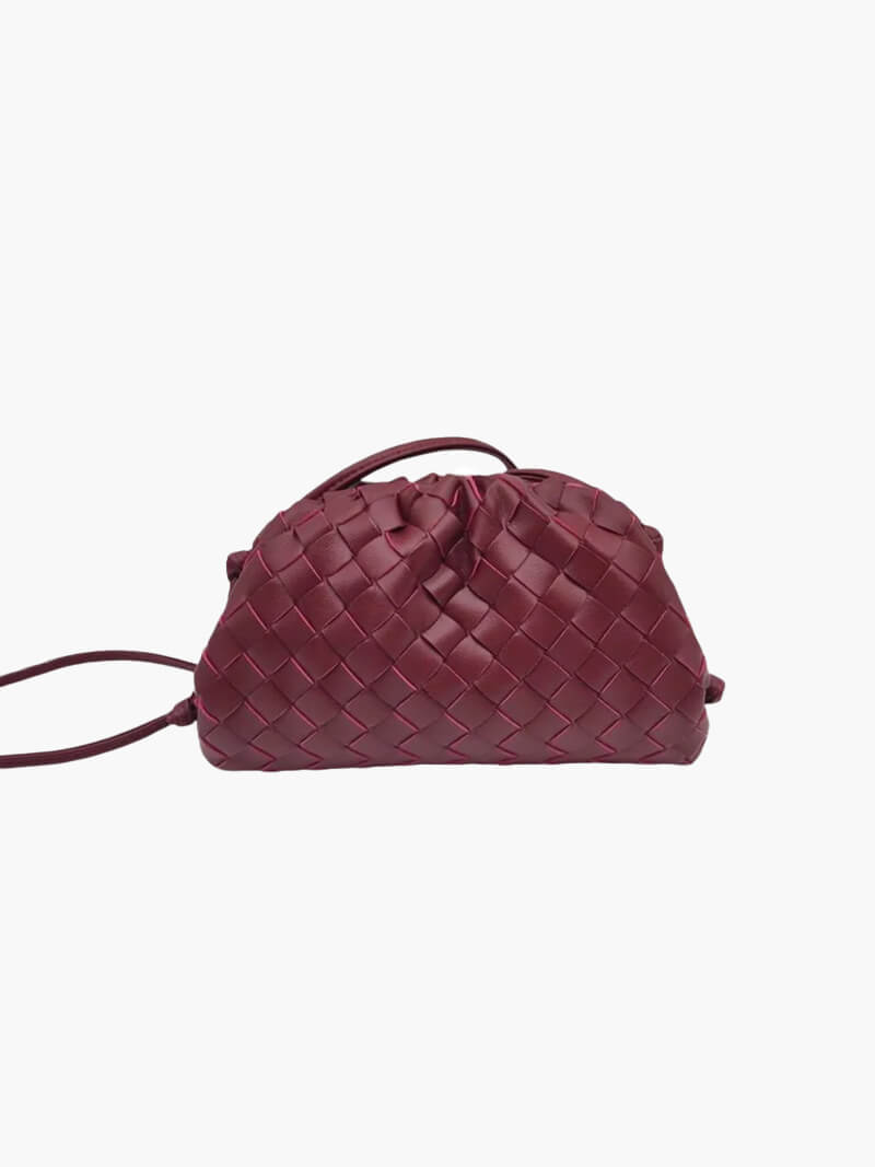 Variant image for Dam Axelväska Vävd Läder Axelremsväska Skinn för Eleganta Tillfällen-4