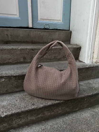 Dam Axelväska Flätad Design i Hållbart Konstläder-4