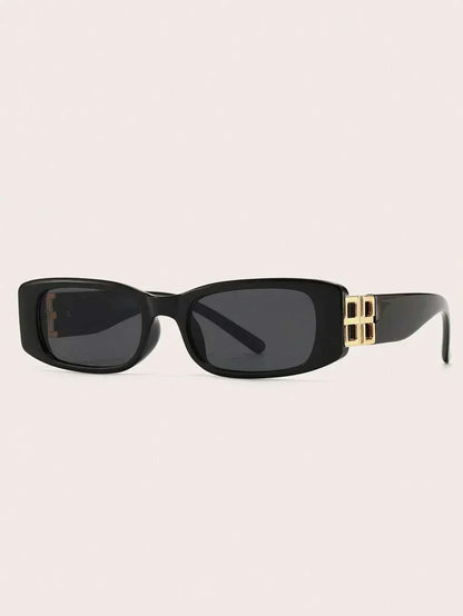 Dam Solglasögon Vintage Retro Stil Plast Metall med UV-Skydd-1