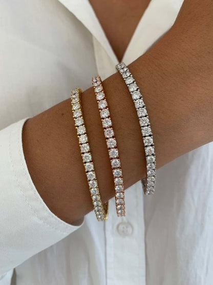 Tennisarmband Elegant Rostfritt Stål Justerbar Längd-4