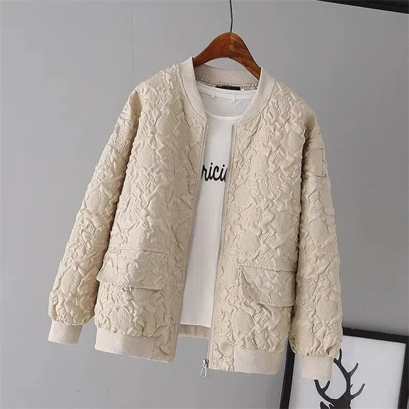 Dam Cardigan Kort Zipup Polyester-4