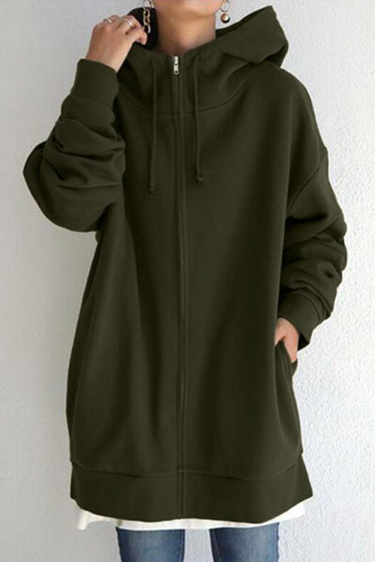 Dam Hoodie Elegant Design Högkvalitativt Material-5