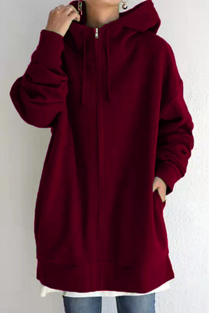Hoodie Dam 100% Bomull med Fickor – Elegant Design och Bekväm Passform för Vardagsbruk 17