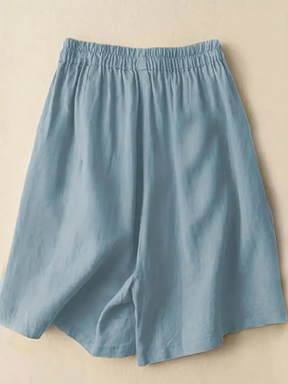 Variant image for Kvinnors Högmidjade Shorts Lätt Rayon-26