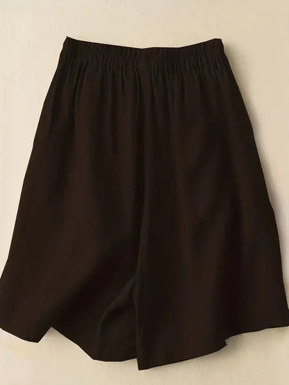 Variant image for Kvinnors Högmidjade Shorts Lätt Rayon-6