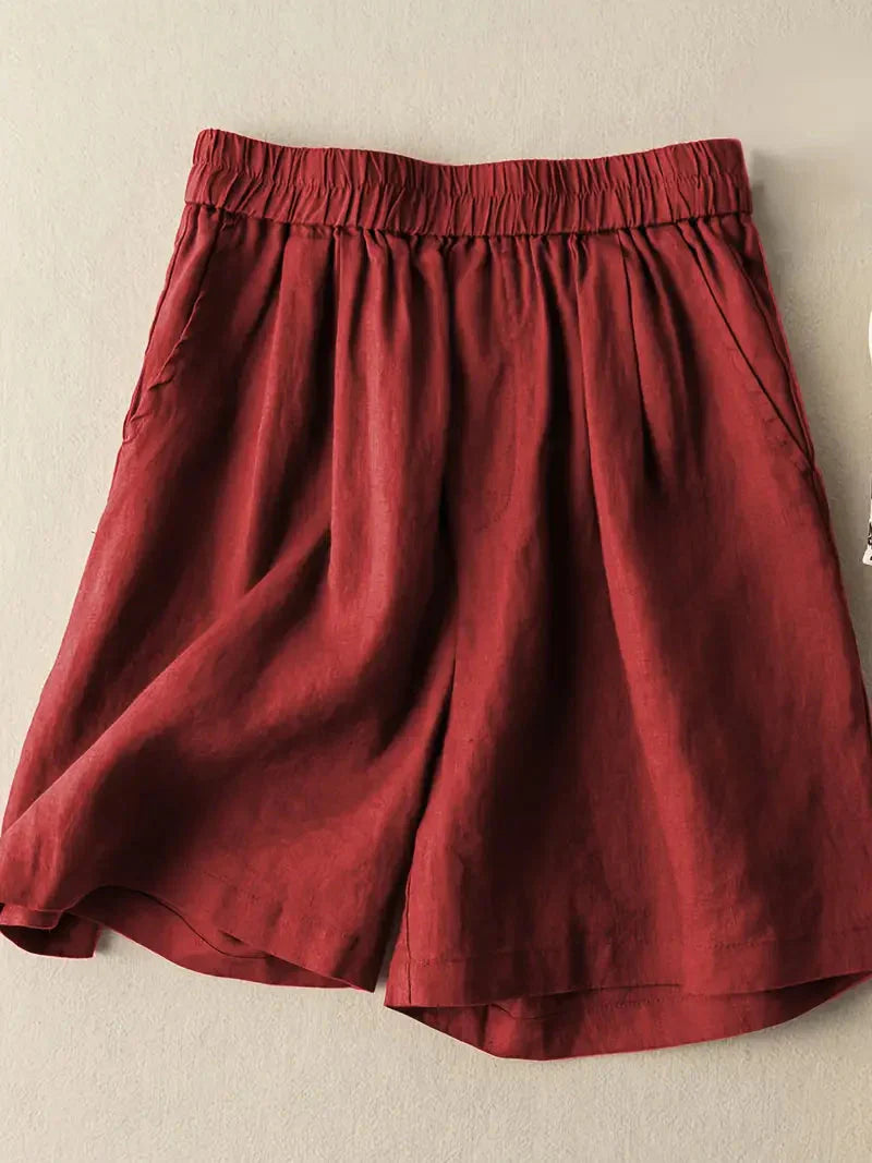 Variant image for Kvinnors Högmidjade Shorts Lätt Rayon-21