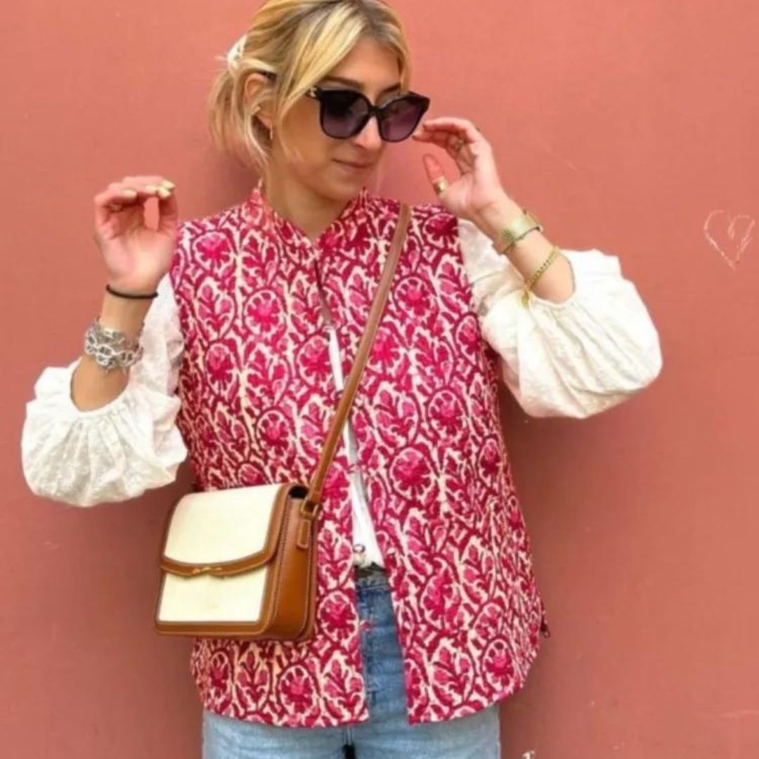 Dam Väst Blommig Design Skräddarsydd Polyester-2