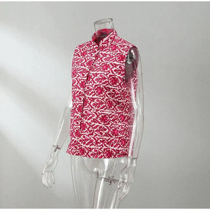 Dam Väst Blommig Design Skräddarsydd Polyester-5
