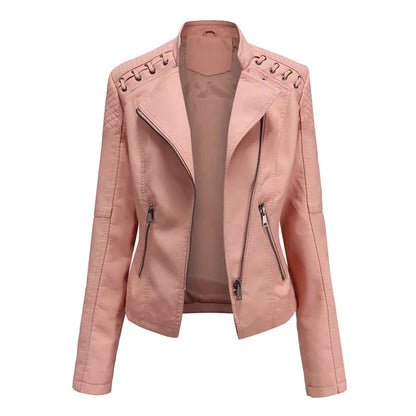 Variant image for Dam Skinnjacka Slim Fit Syntetiskt Läder-29