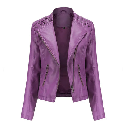 Variant image for Dam Skinnjacka Slim Fit Syntetiskt Läder-36
