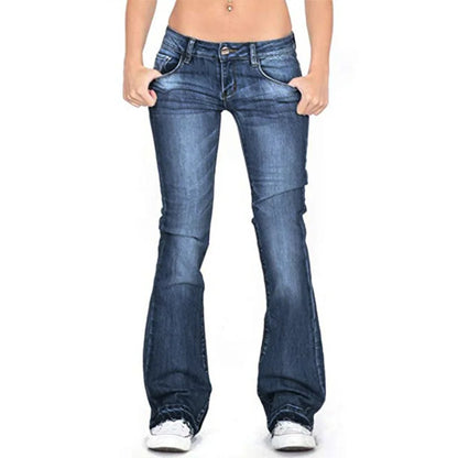 Variant image for Kvinnor Low Rise Fleared Jeans Vintage Bomull Elastan-10