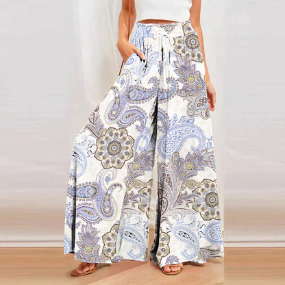 Variant image for Snygga Byxor Dam Luftiga 100% Bomull Hög Midja-36