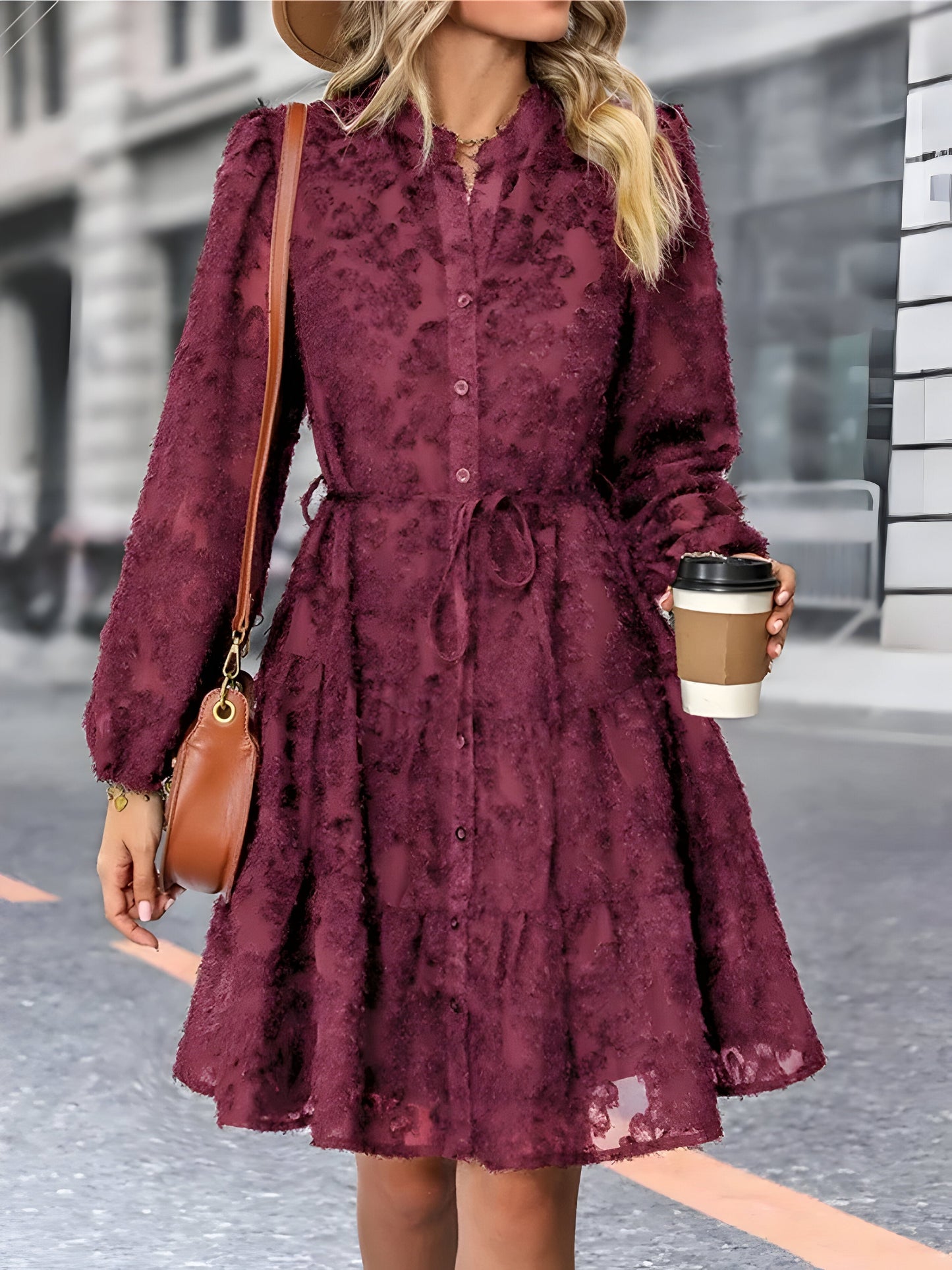 Damklänning Romantisk Stil Luftigt Material Fina Dam Klänningar-4