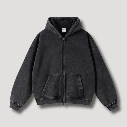 Herr Huvjacka Överdimensionerad Retro Polyester-1