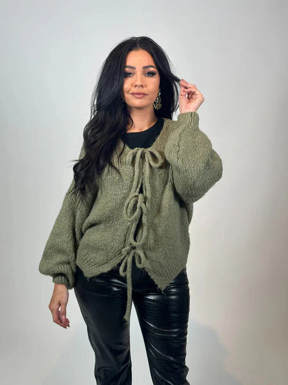 Dam Kofta Med Länkbälte Stickad Akryl-3