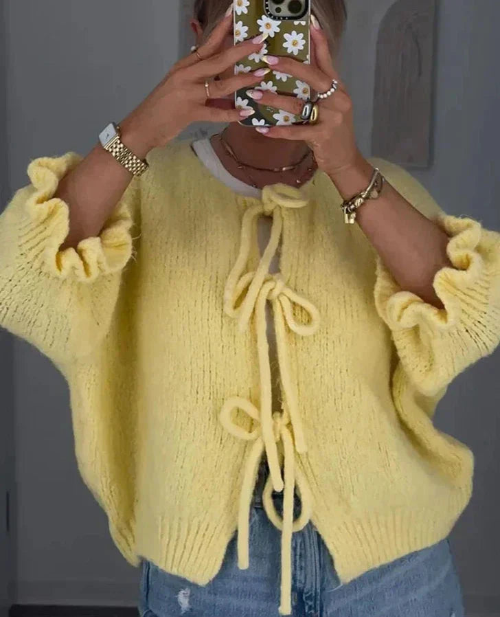 Variant image for Dam Väst Med Bindande Bälte Polyester Avslappnad Stil-1