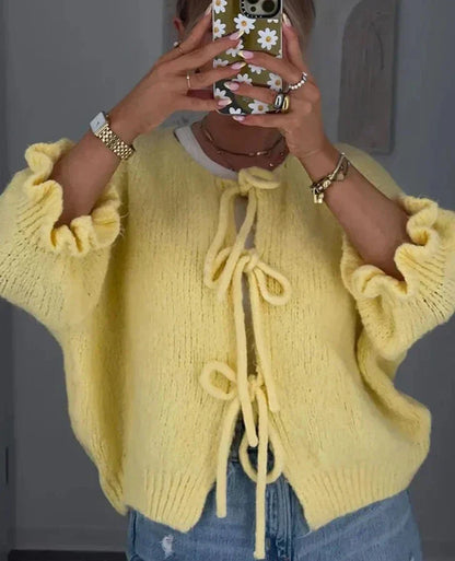 Variant image for Dam Väst Med Bindande Bälte Polyester Avslappnad Stil-1