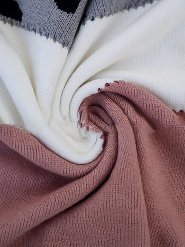 Dam Tröja Löst Fit Leopardtryck Bomullsblandning-5