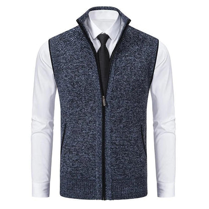 Herr Väst Dragkedja Mjuk Polyester Elegant Stil-2