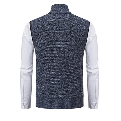 Herr Väst Dragkedja Mjuk Polyester Elegant Stil-3