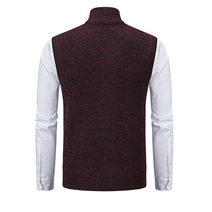 Herr Väst Dragkedja Mjuk Polyester Elegant Stil-4