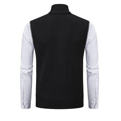 Herr Väst Dragkedja Mjuk Polyester Elegant Stil-5