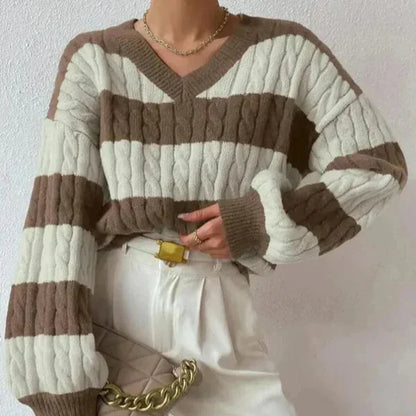 Variant image for Lindex Stickad Dam Tröja Lös Axel Mjukt Material-7