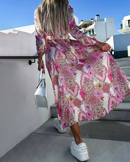 Fina Dam Klänningar V-hals med Slitsar i Högkvalitativt Tyg 2