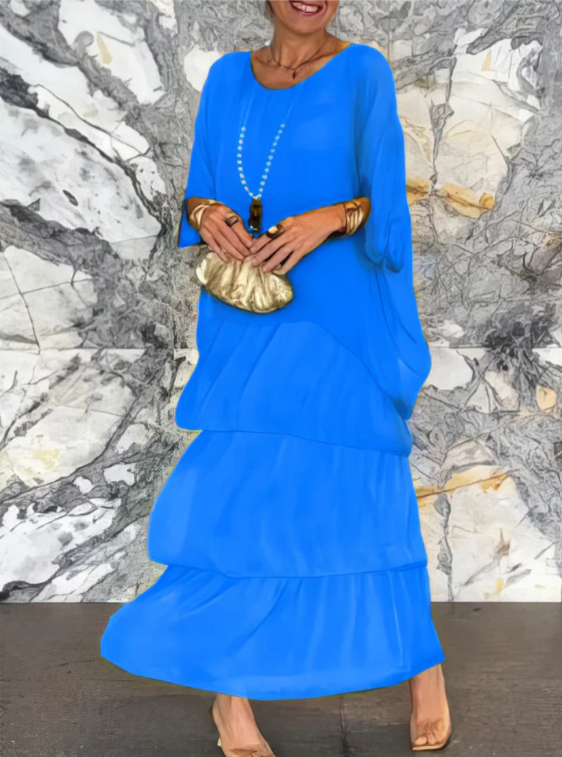 Variant image for Dam Maxiklänning Rund Hals Elegant Polyester-29