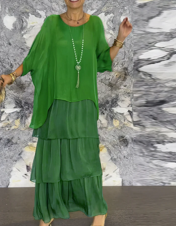 Variant image for Dam Maxiklänning Rund Hals Elegant Polyester-43