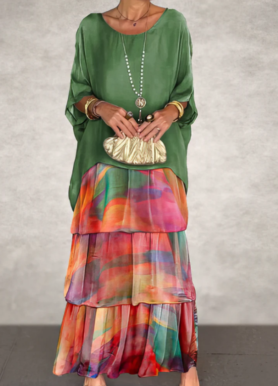 Variant image for Dam Maxiklänning Rund Hals Elegant Polyester-57