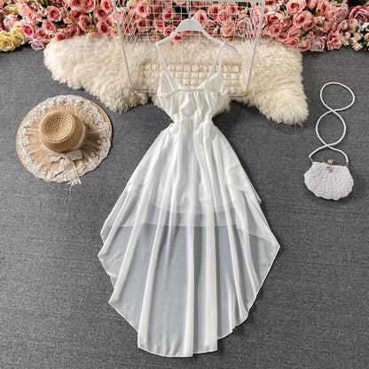 Kvinnors Miniklänning A-linje Spaghettiband Polyester 6