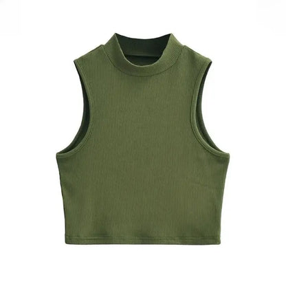 Variant image for Kvinnors Sporttopp Hög Halsringning Figurnära Polyester Elastan-13