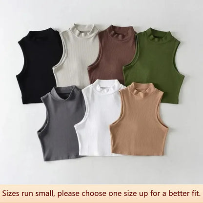 Kvinnors Sporttopp Hög Halsringning Figurnära Polyester Elastan-2
