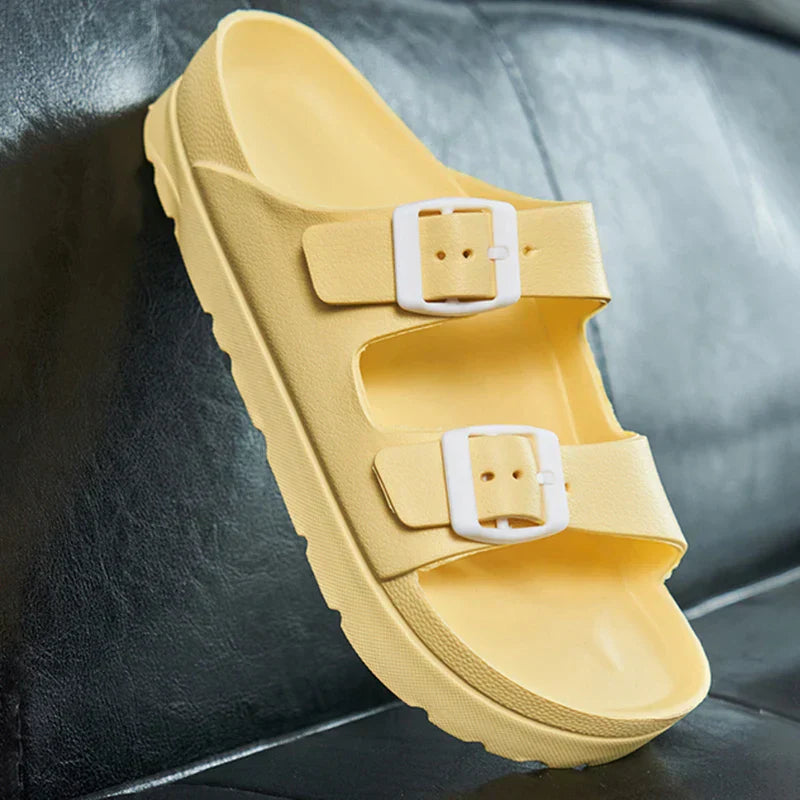 Sandaler Dam Plattform i Syntetiskt Läder – Chic Design för Sommar och Avslappnade Tillfällen, Storlek 36-41 2