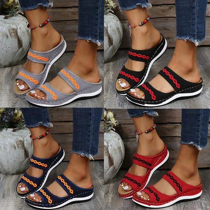 Herr Sandaler Ortopedisk Läder Ergonomisk Design 3