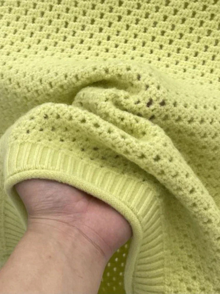 Stickad Dam Tröja Ärmlös Modern Design Lätt Material 2