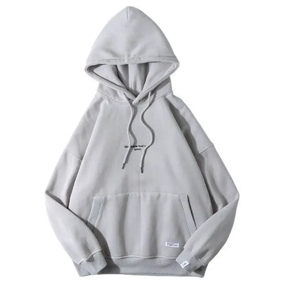 Hoodie Herr Elegant Typografi Mjuk Fleece-4