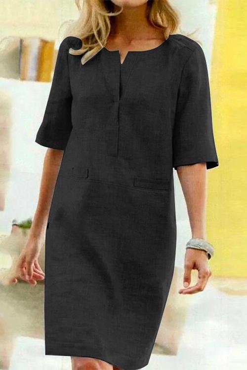 Variant image for Dam Klänning Halvärm Bomull Lätt och Luftig-13