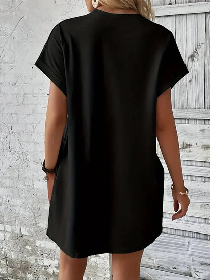 Dam Skjortklänning Kortärmad Loose Fit Polyester-2