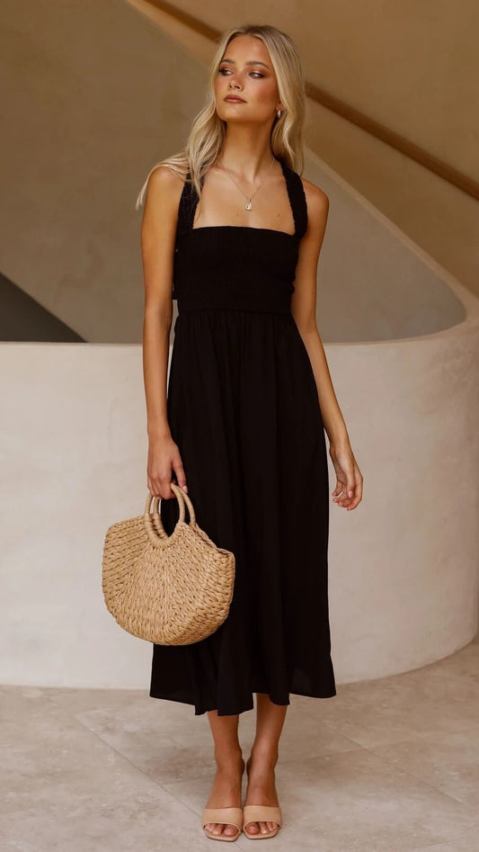 Dam Maxiklänning Elegant Polyester Maxi Klänning-1